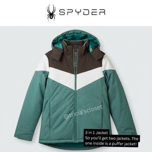Spyder Women’s 3-in-1 Snow Ski Jacket Large Waterproof Winter Coat I NWT
